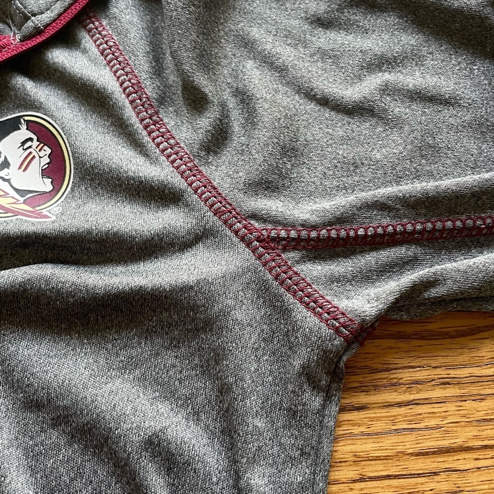 Colosseum Florida State/ FSU boys 1/4 zip with thumb holes-SMALL-GRAY - Picture 4 of 12
